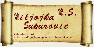 Miljojka Supurović vizit kartica